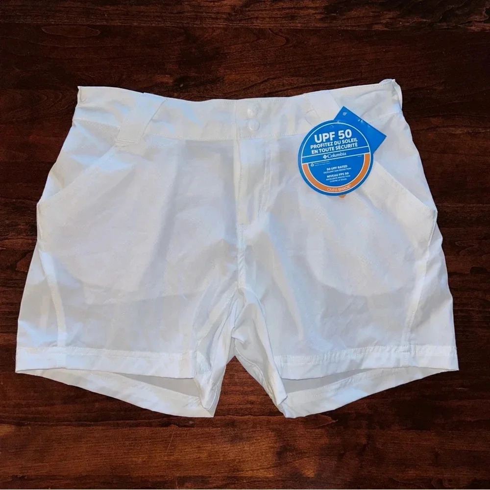 Columbia Coral Point III 5” White Shorts Hiking Outdoors Fishing - Picture 3 of 6